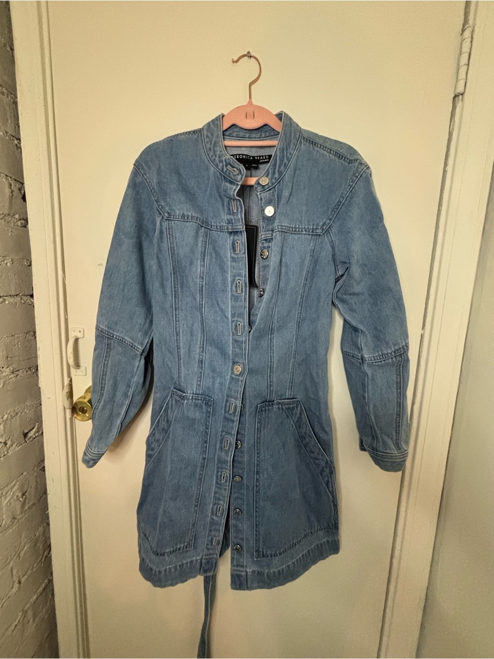 Veronica Beard Light Blue Denim Jacket dress